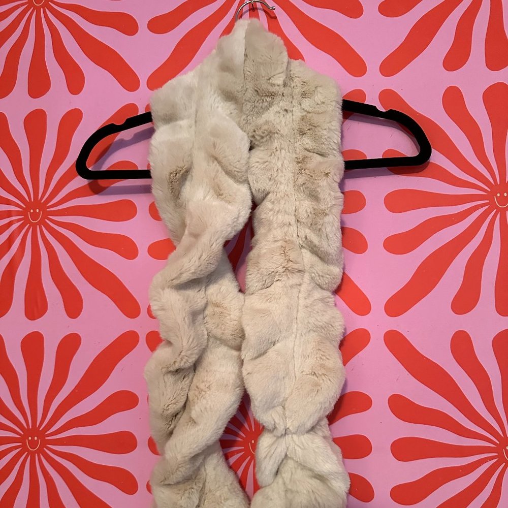 Faux Fur White Fabulous Fur Scarf